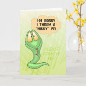 Carte désolée convenable de Hissy de serpent (Fleur jaune)