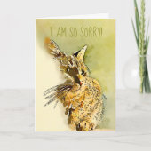 Carte Désolée Rouge Tabby Kitty Photo remplaçable (Devant)