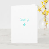 Carte Désolée Teardrop (Fleur jaune)