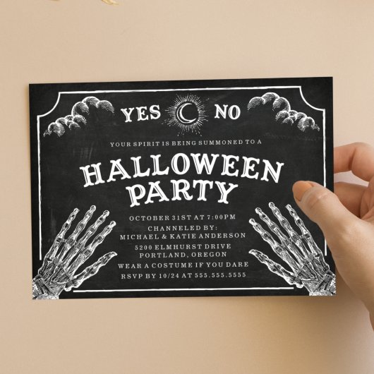 Carte d'esprit | Invitation de la fête d'Halloween