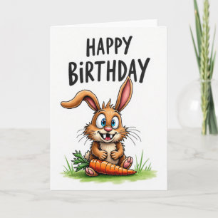 Carte d'esquisse de lapin joyeux