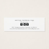 Carte d'essai minimale Name Stud Earring Jewelry (Dos)