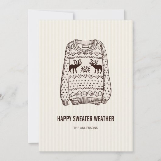 Carte d'essentiels de vacances de Sweater démodé (Devant)