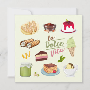 Carte Desserts Italiens Sucreries
