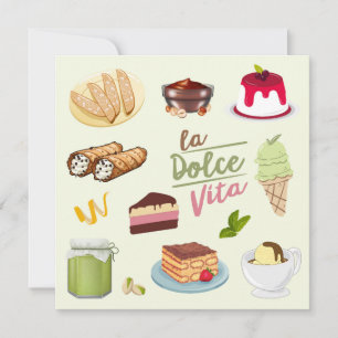 Carte Desserts Italiens Sucreries