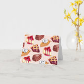 Carte Desserts tranchés à la main Tartes et gâteaux (Fleur jaune)