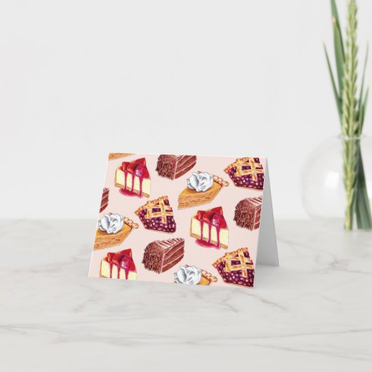 Carte Desserts tranchés à la main Tartes et gâteaux (Devant)