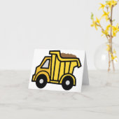 Carte Dessin à clip avec un camion à pompe de constructi (Fleur jaune)