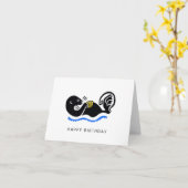 Carte Dessin à la main - Mer OTTER- Conservation - Natur (Fleur jaune)