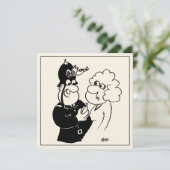 Carte Dessin amusant d'un policier avec un casque d'horl (Debout devant)