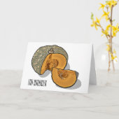Carte dessin animé citrouille (Fleur jaune)