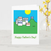 Carte Dessin animé de Cooking Theme Humorous Fathers (Fleur jaune)