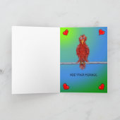 Carte Dessin animé de deux oiseaux (Intérieur)