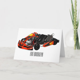 Carte dessin animé de Kart racing