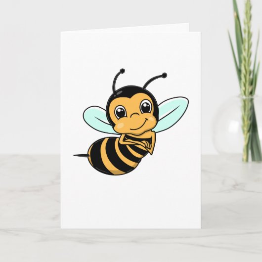 Carte Dessin animé de l'abeille mignonne (Devant)