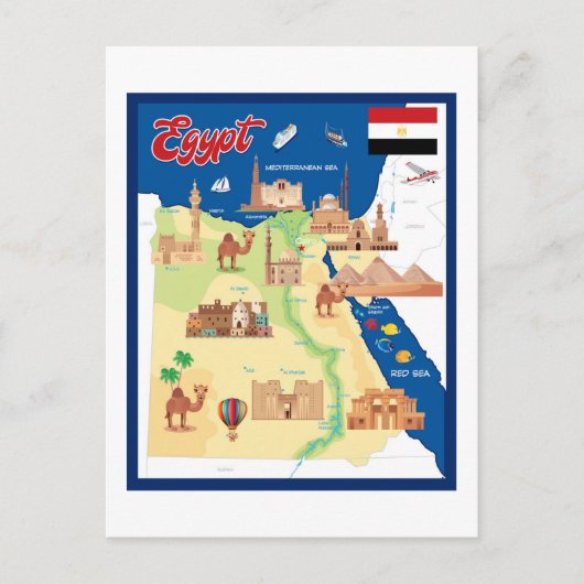 Carte dessin animé de l'Égypte (Devant)