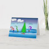 Carte Dessin animé de Noël coloré (Devant)