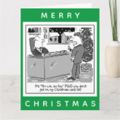 Carte Dessin animé de Noël d'avocat et de client (Devant)