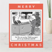 Carte Dessin animé de Noël d'avocat et de client (Devant)