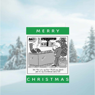 Carte Dessin animé de Noël d'avocat et de client