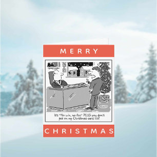 Carte Dessin animé de Noël d'avocat et de client