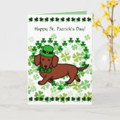 Carte Dessin animé de Saint-Patrick Day (Fleur jaune)