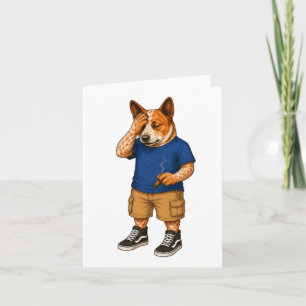 Carte Dessin animé drôle de chien
