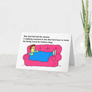 Carte Dessin animé vaccin drôle Bonne fête papa