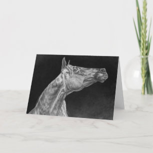 Carte Dessin Arabe de portrait de cheval par le cygne de