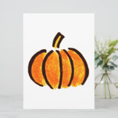 Carte Dessin au crayon Citrouille d'Halloween, Citrouill (Debout devant)