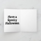 Carte Dessin au crayon couleur éffrayant Halloween (Intérieur)