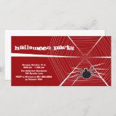 Carte Dessin Black Spider et la fête d'Halloween de Web  (Devant / Derrière)