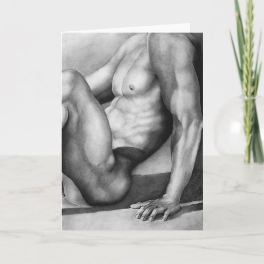 Carte Dessin D'Art De Muscle Homme (Devant)