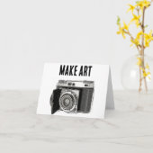 Carte Dessin d'art d'un photographe de caméra de 35 mm r (Fleur jaune)