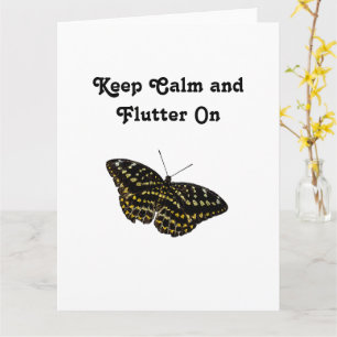 Carte Dessin d'art papillon jaune et noir Nature