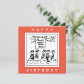 Carte Dessin de balle habillée de la police (Debout devant)