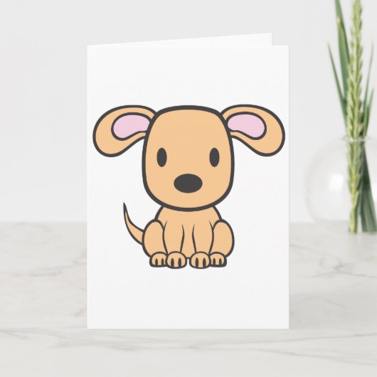 Carte Dessin de bébé chien (Devant)