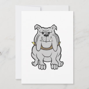 Carte dessin de bulldog