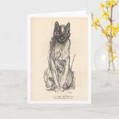 Carte Dessin de Cat par Alexandre Steinlen (Fleur jaune)