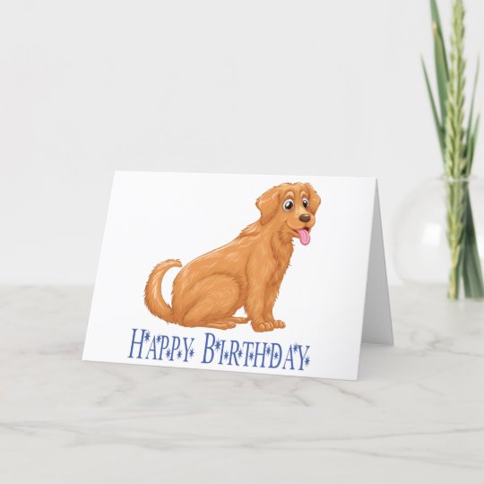 Carte Dessin De Chien Coquelicot Joyeux Anniversaire De Zazzle Be