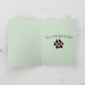 Carte Dessin de Chien et de Feuillage Jaune Husky (Intérieur)