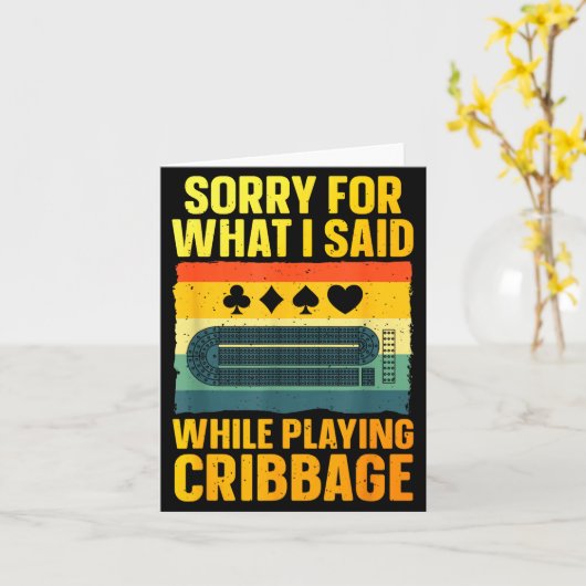 Carte Dessin de Cribbage drôle pour hommes femmes Jeu de (Fleur jaune)