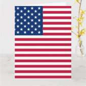 Carte Dessin de fierté du drapeau américain USA (Fleur jaune)