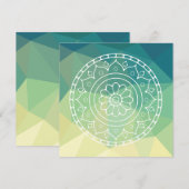 Carte Dessin de fleur de mandala ethnique Boho (Devant / Derrière)