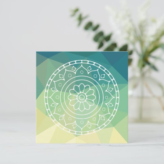 Carte Dessin de fleur de mandala ethnique Boho (Debout devant)