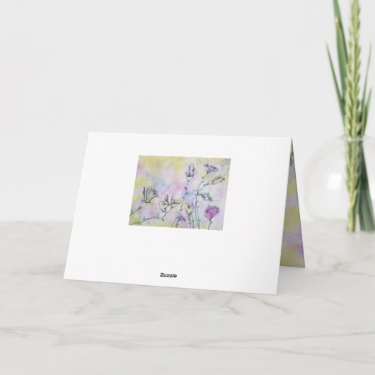 Carte dessin de fleurs (Dos)