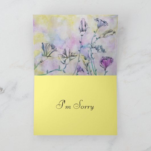 Carte dessin de fleurs (Intérieur)