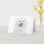 Carte Dessin de Grands Pyrénées (Fleur jaune)