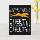 Carte Dessin de guépard drôle pour hommes femmes enfants (Fleur jaune)