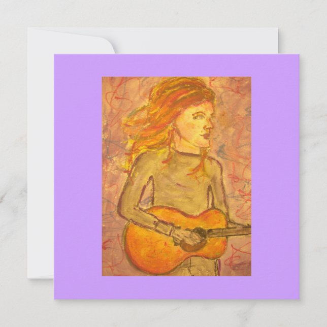 Carte dessin de guitare acoustique (Devant)